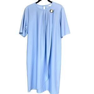 Vintage Blair Periwinkle Maxi Dress with Gold Accent - XL